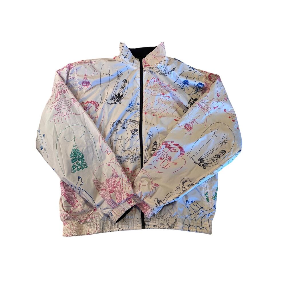 Unity Graphic Windbreaker Jacket Statement Art Pr… - image 3
